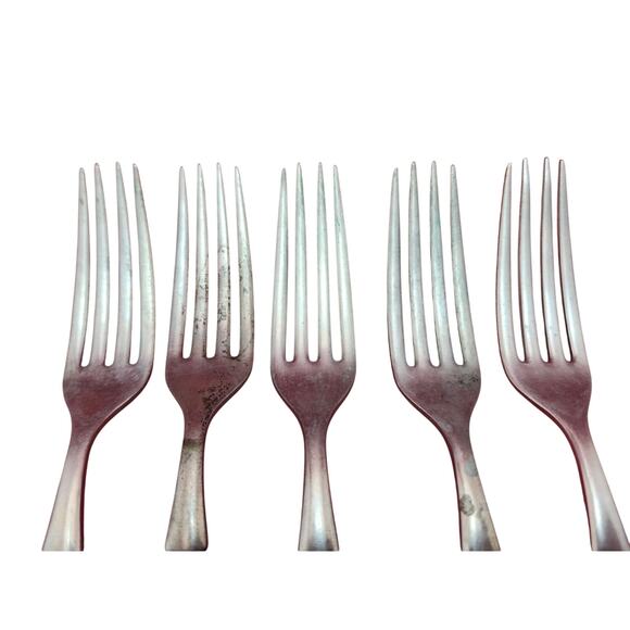 Panama Silver PAV1 Silverplate Forks Lot of 5 Vintage Ornate Scroll 7½” Flatware - Picture 4 of 7